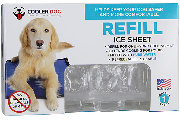 Cooler Dog Hydro Cooling Mat Ice Sheet Refill, Refreezable 