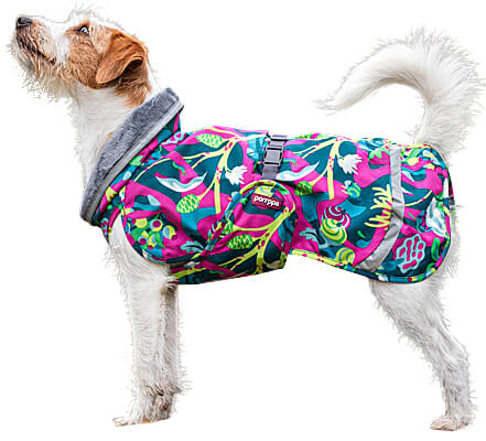 Kevyt Pomppa Midseason Waterproof Dog Coats with Harness Opening