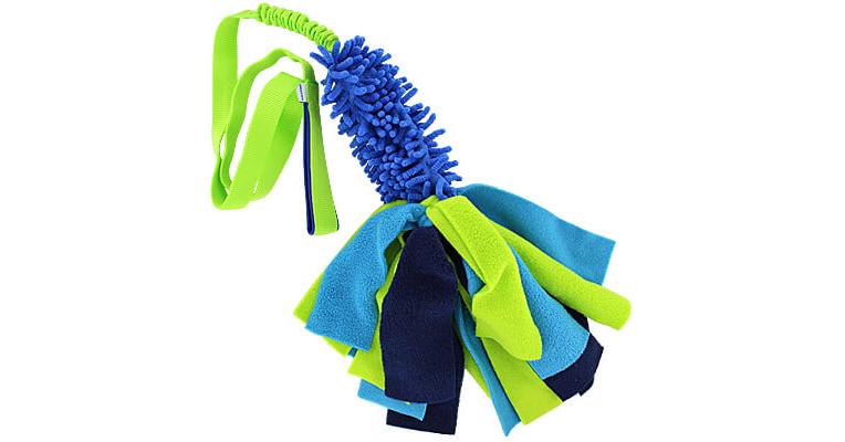 Zayma Long Handle Bungee Mop Tug With Fleece Strips - Clean Run