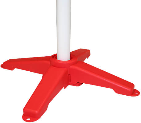 Clip and Go Agility Pedestal Jump Bases for 1 in. PVC - Set of 2, Red