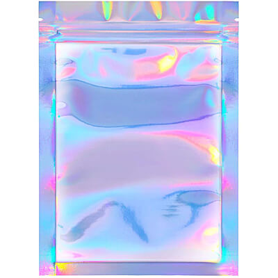 Smell-Proof Food-Safe Foil Bag - 7in x 9in., Holographic