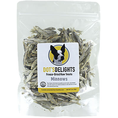 Dot s Delights Freeze Dried Treats Minnows 2 oz. Clean Run